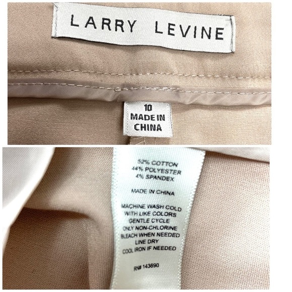 Larry Levine Stretch Ankle lags Trouser Pant Nude - Picture 6 of 7